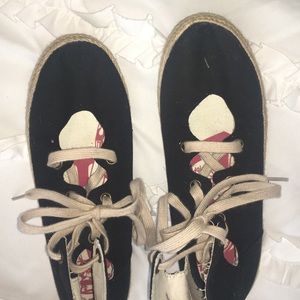 Rock and Candy lace up flats black